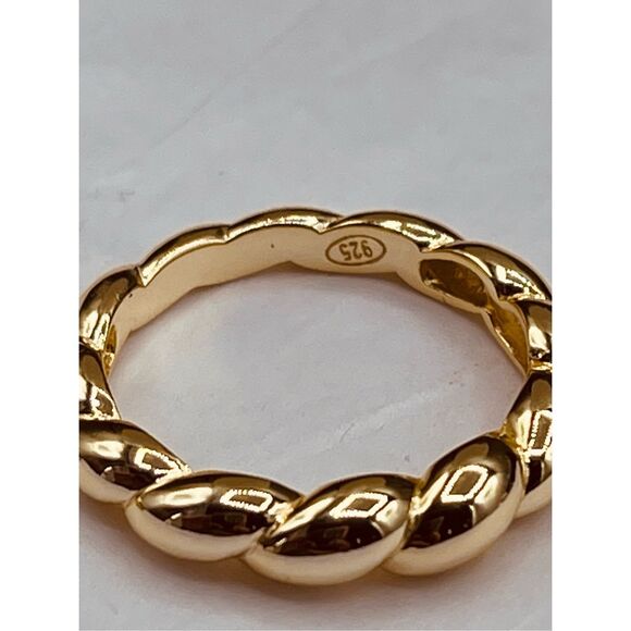 Twisted look 14K GP sterling silver ring. New. - Picture 6 of 8